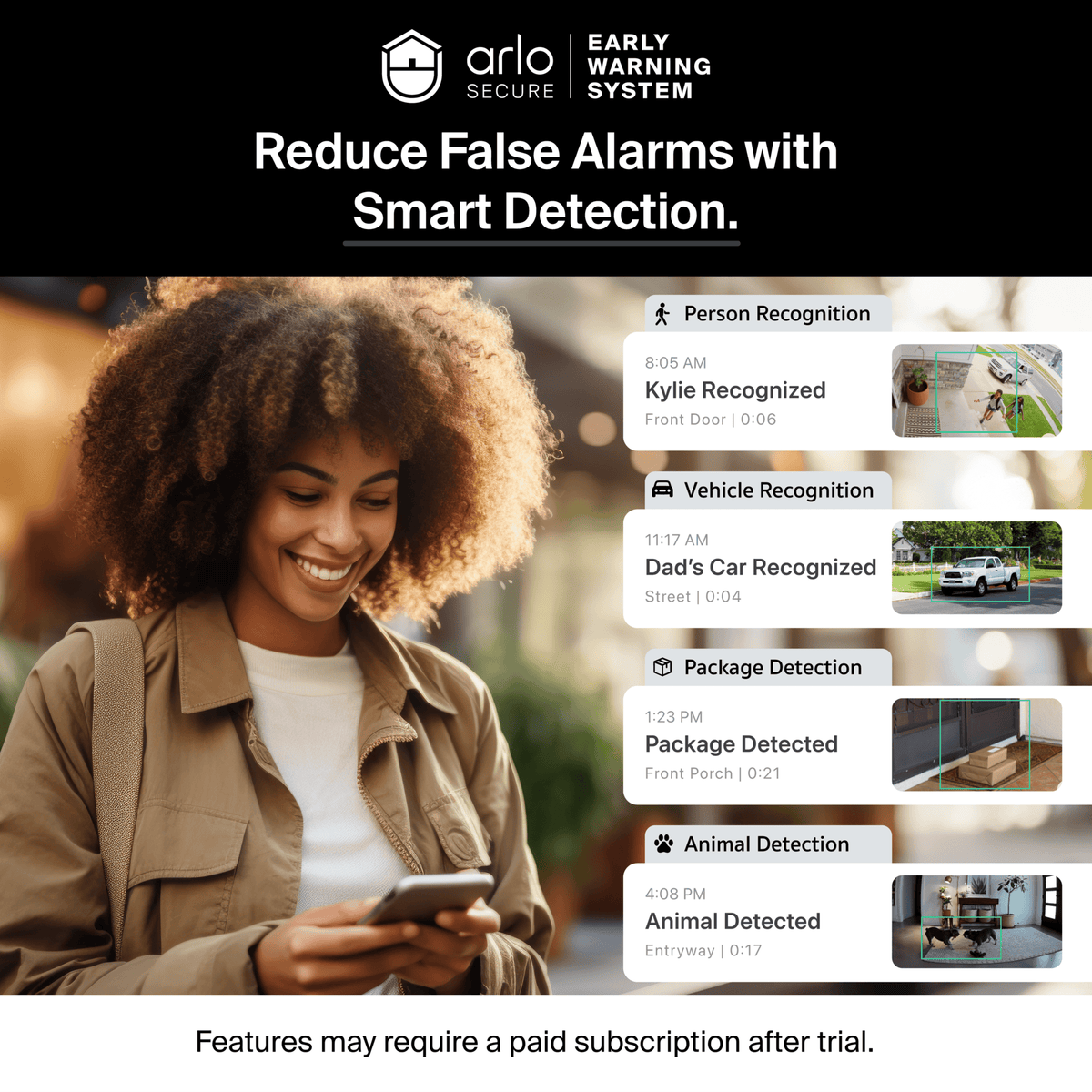 Arlo Video Doorbell 2nd Gen 2K, White - Certified Refurbished