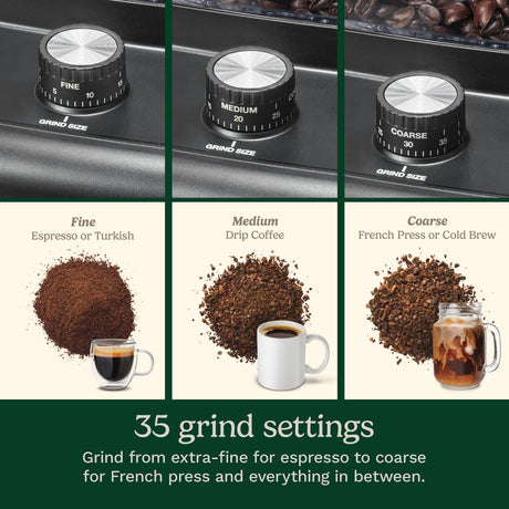 Cuisinart Espresso & Coffee Conical Burr Grinder, Black