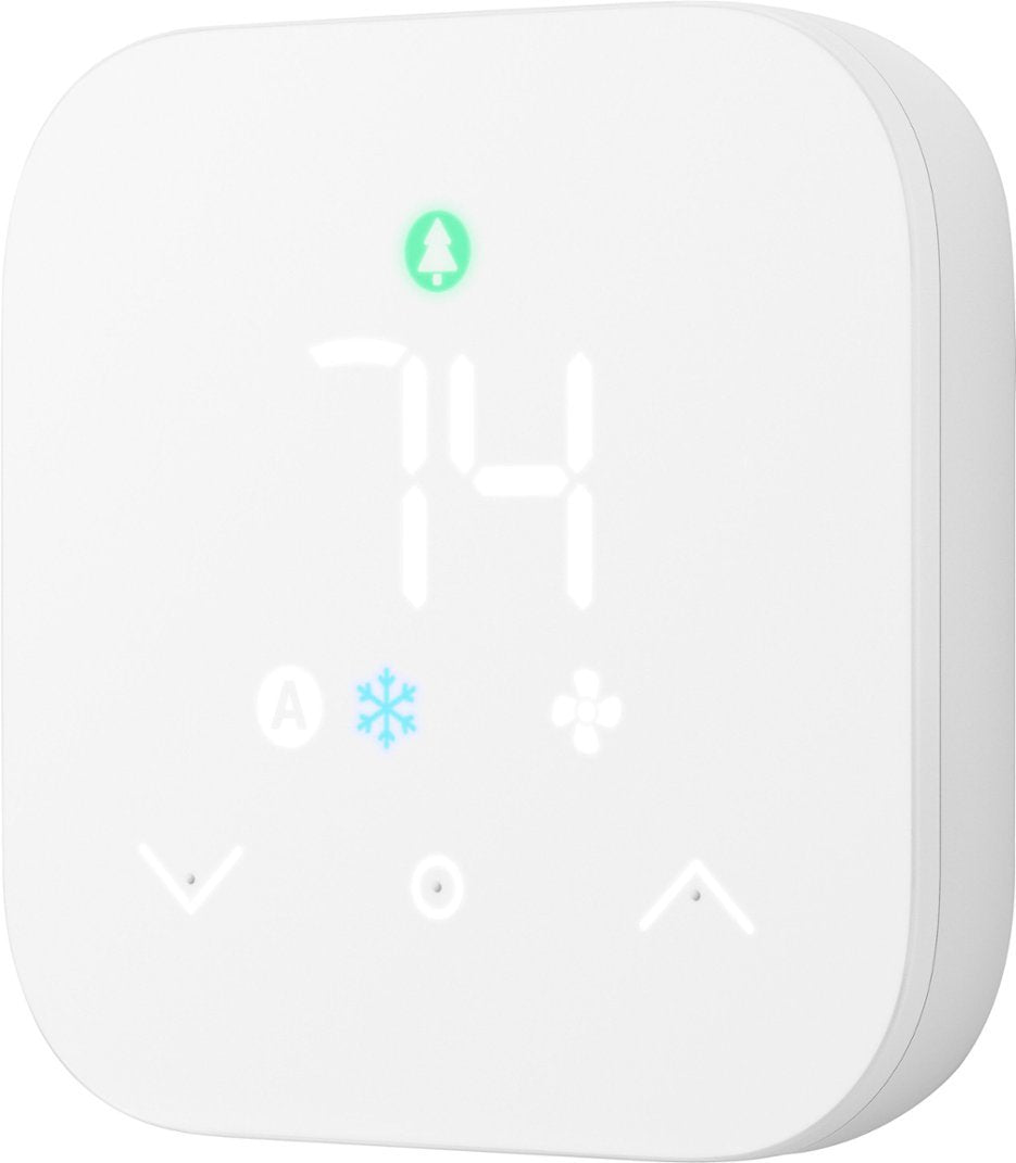 Amazon B08J4C8871 Smart Programmable Thermostat without C-Wire Adapter, White