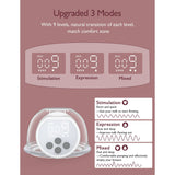 Momcozy S12 Pro Wearable Hands-Free Breast Pump, Soft DoubleFit Flange, 3 Modes, 9 Levels Double Electric Pump, White