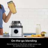 Ninja Detect Kitchen System 72-Oz Blender, 3 Speeds, Blend, Crush, Chop, Smoothies, BlendSense Technology, Silver - Certified Refurbished