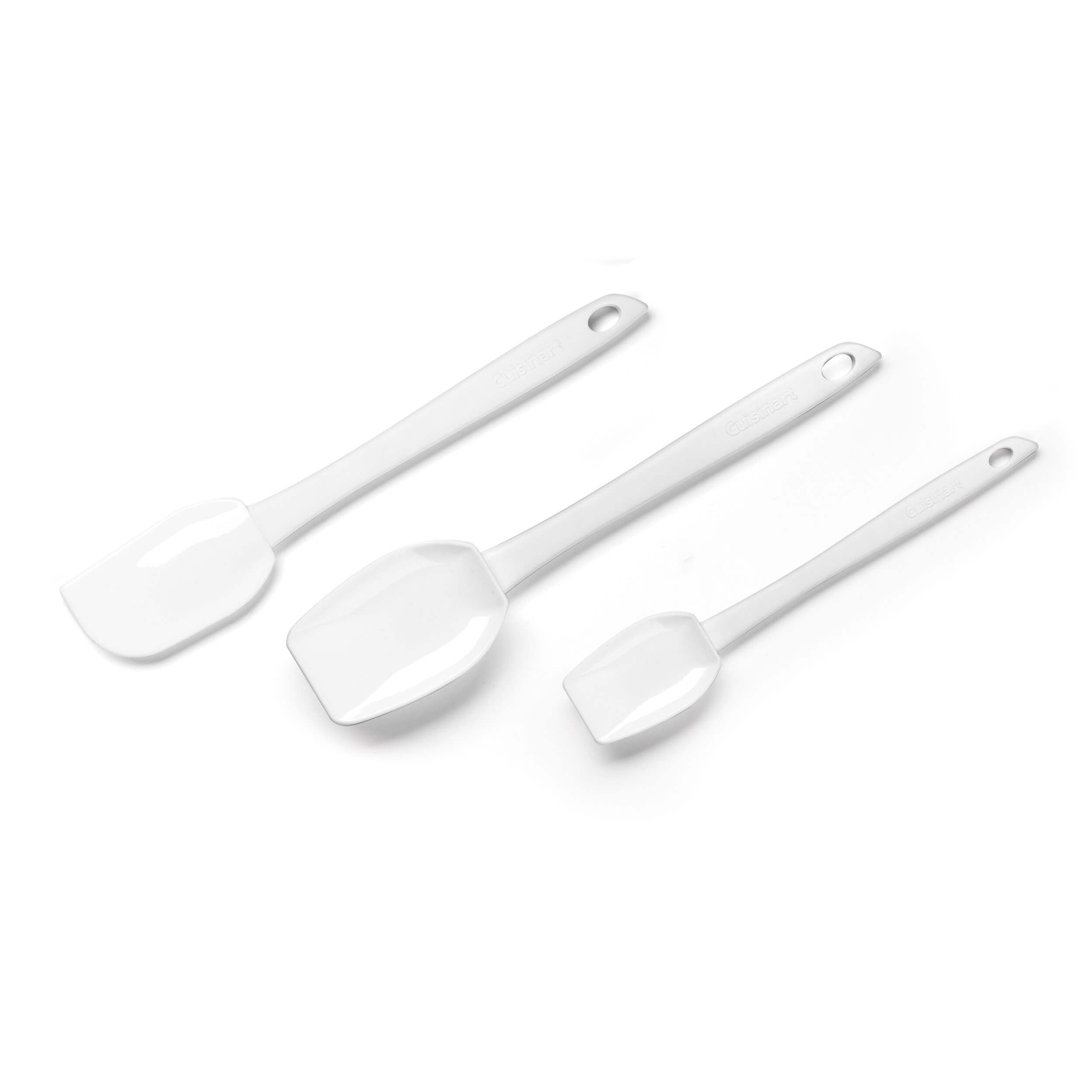 Cuisinart Set of 3 Silicone Spatulas, White