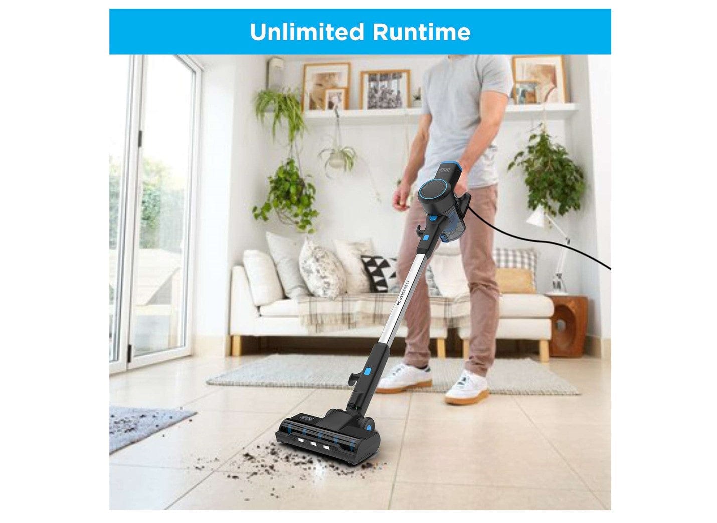 Black & Decker PowerSeries Multi-Surface Corded Stick LED Lightweight Vacuum