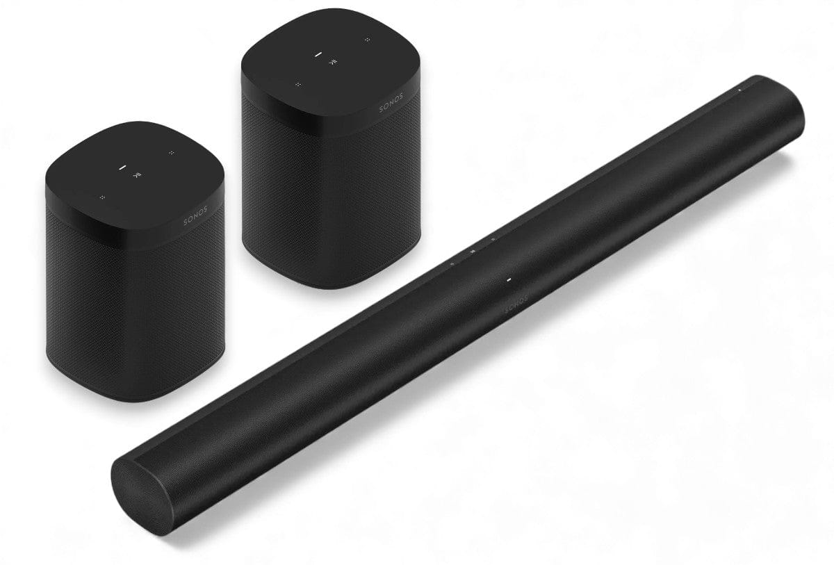 Sonos Arc Soundbar + Two Sonos One SL Speakers | Dolby Atmos Home Theater Bundle – Certified Refurbished