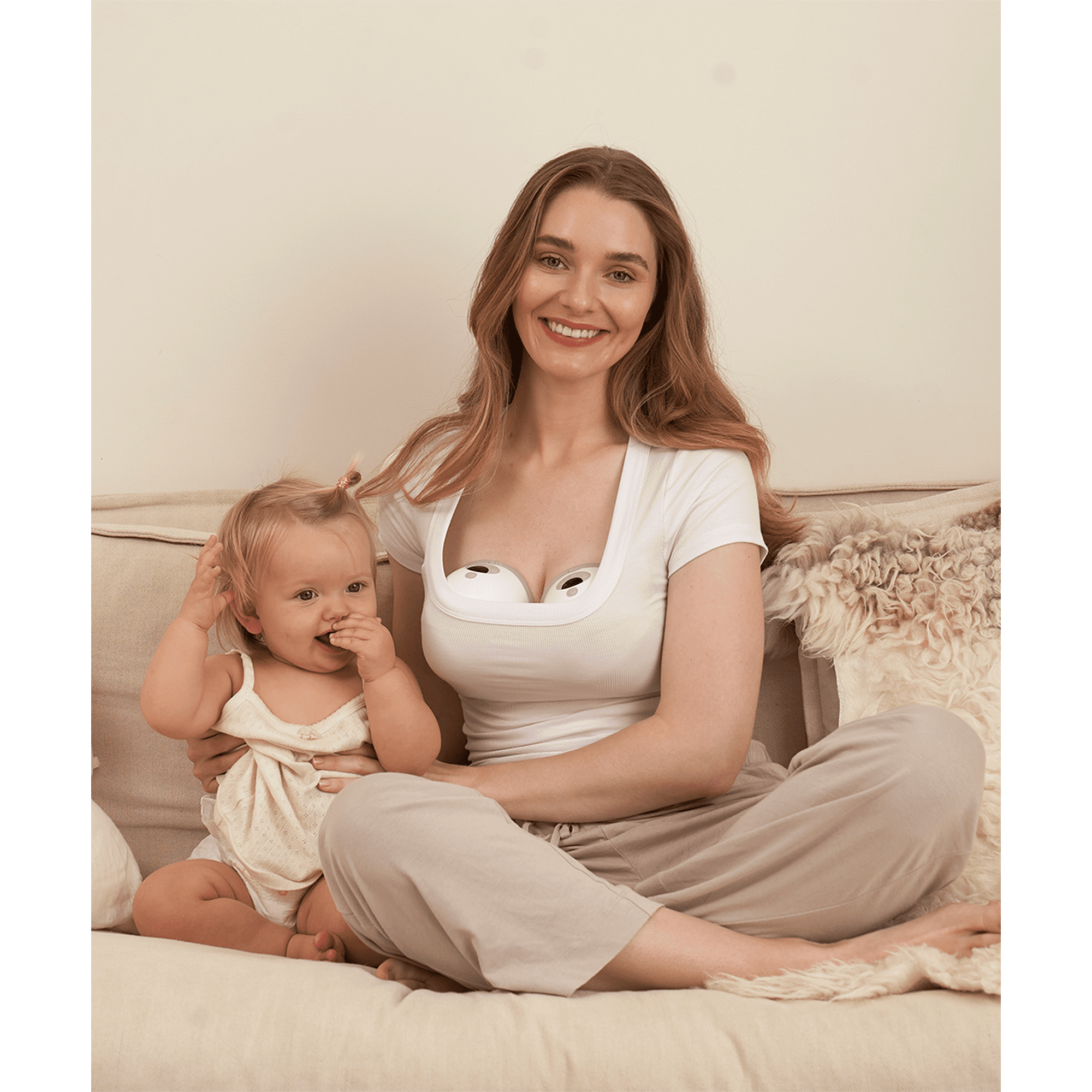 Momcozy M5 Wearable Hands-Free Breast Pump, Soft Double-Sealed Flange 24mm, 3 Modes & 9 Levels Electric Pump, 2 Pack, Purple