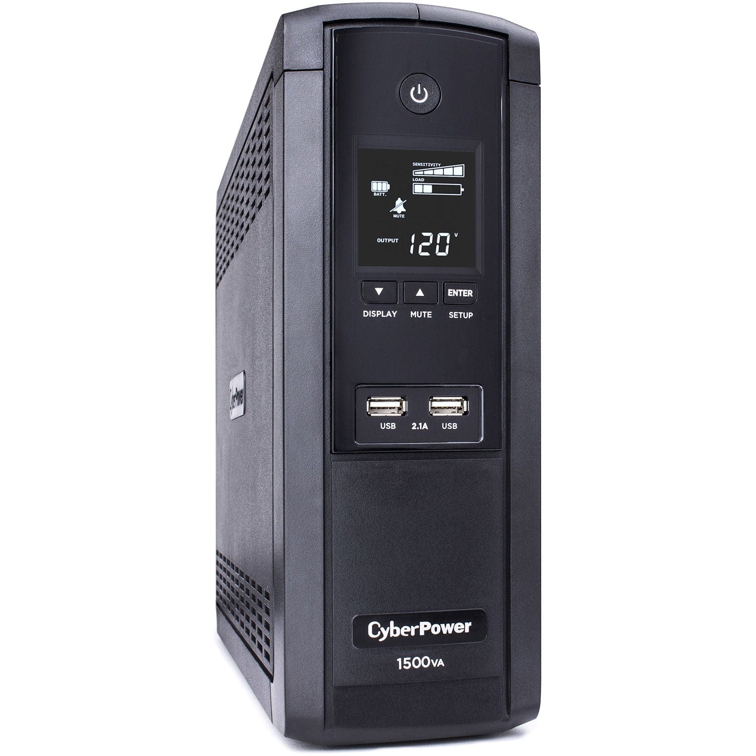 CyberPower 1500VA/900W 12 × NEMA 5-15R Simulated Sine Wave LCD & AVR UPS System - Certified Refurbished