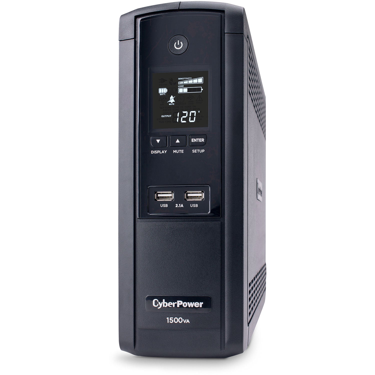 CyberPower 1500VA/900W 12 × NEMA 5-15R Simulated Sine Wave LCD & AVR UPS System - Certified Refurbished