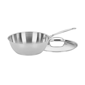 Cuisinart Chef's Classic™ Stainless 3 Quart Chef's Pan with Cover, Silver