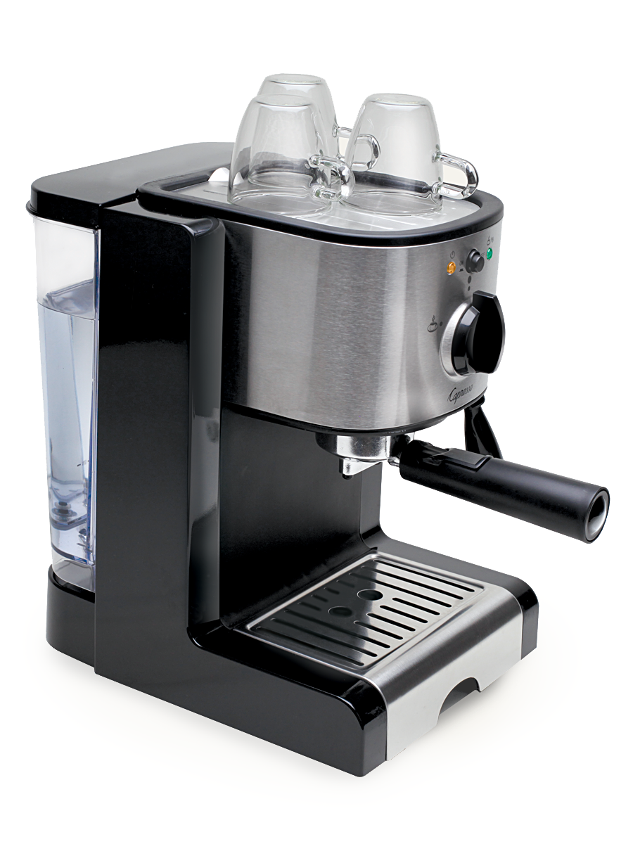 Capresso EC100-RB 116.04 Pump Espresso Cappuccino Machine Black and Stainless-Certified Refurbished