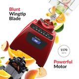 Blendtec Classic 575 Blender, WildSide+ Jar, 5 Speeds, Poppy Red