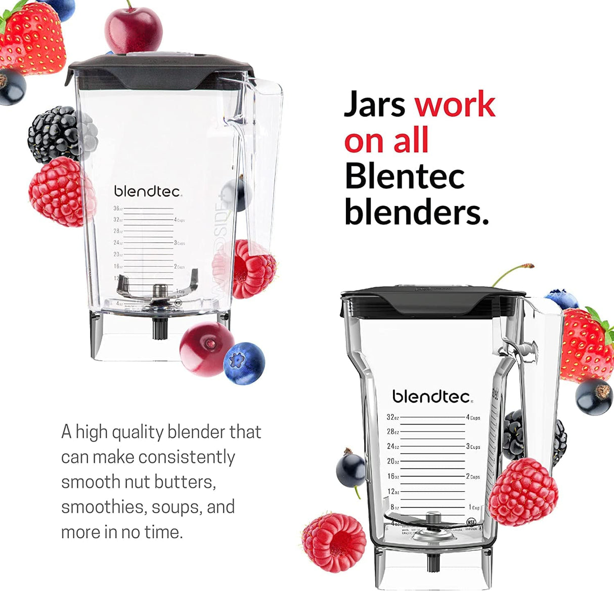 Blendtec Classic 575 Blender, WildSide+ Jar, 5 Speeds, Poppy Red