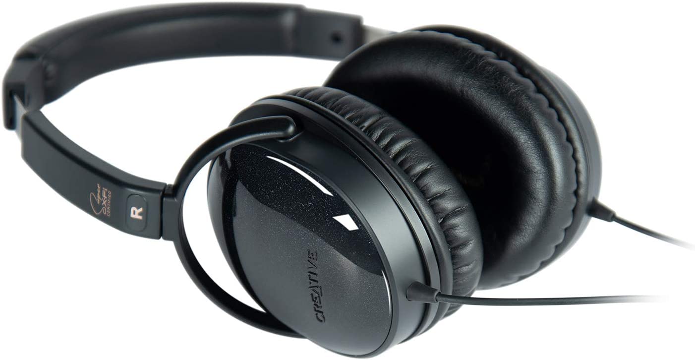 Creative Aurvana Live! SE Over-Ear Headphones, Foster Bio-Cellulose Drivers, Super X-Fi Certified - Certified Refurbished