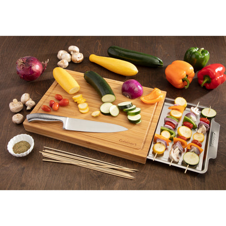 Cuisinart Bamboo Cutting Board with Slide Out Tray