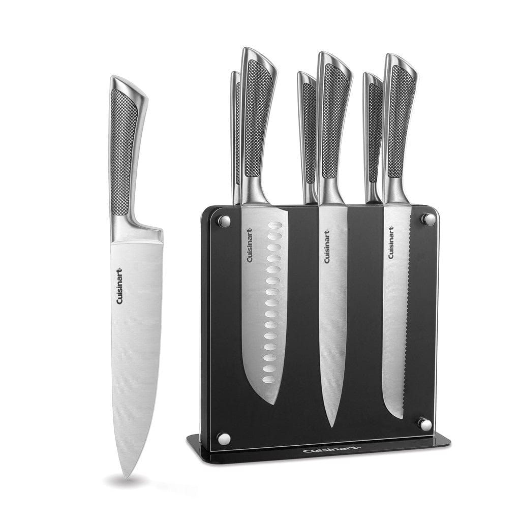 Cuisinart C77-8PMOX Classic 8 Pieces Colored Stainless Steel Cutlery Set with Acrylic Block Black