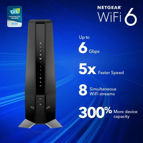 Netgear CAX80 Nighthawk AX6000 6Gbps DOCSIS 3.1 WiFi 6 Cable Modem - Certified Refurbished