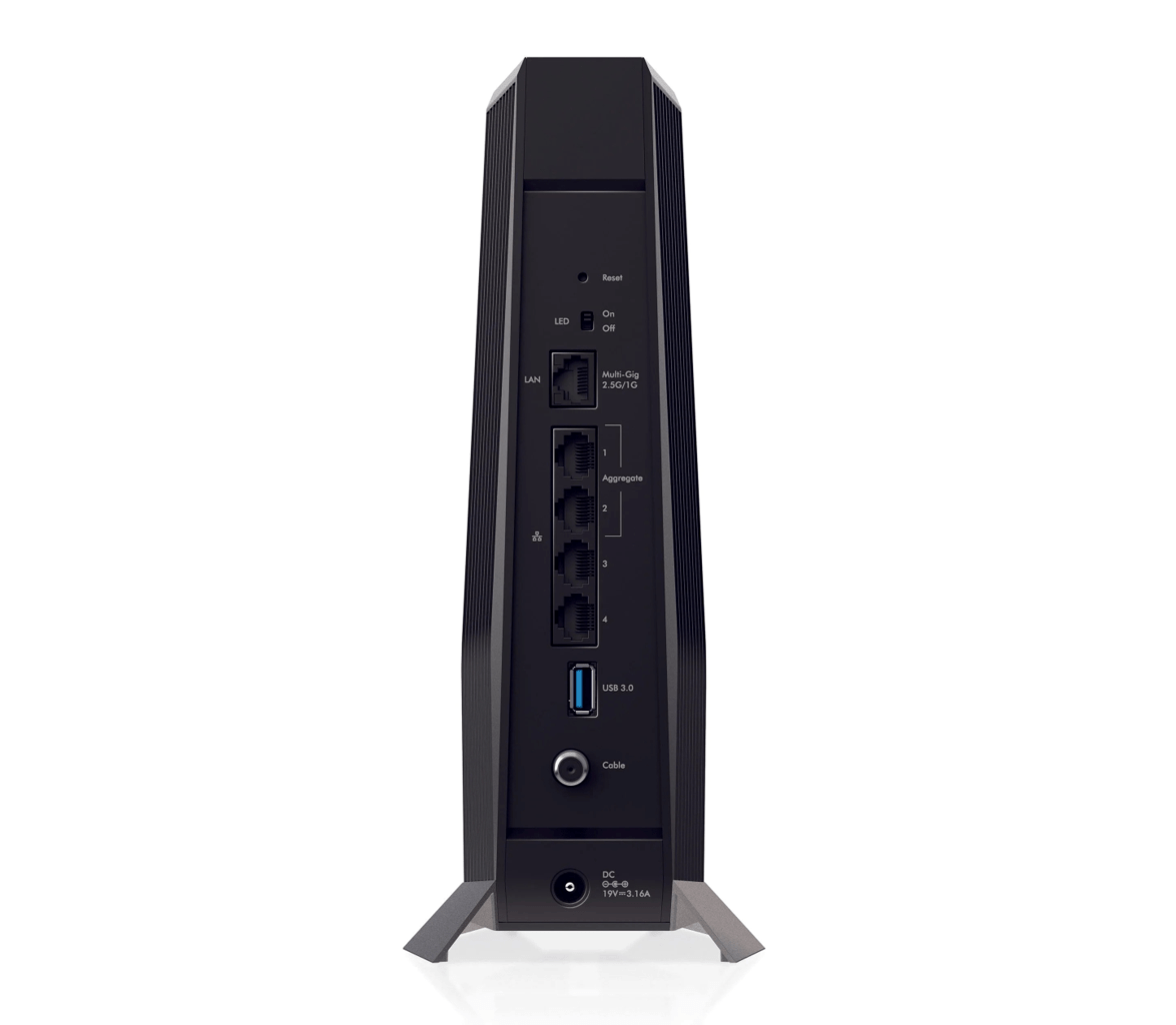 Netgear Nighthawk CAX80 AX8 8-Stream DOCSIS 3.1 Cable Modem Router, WiFi 6, Up to 6Gbps Speed, Black