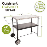 Cuisinart Outdoor BBQ Prep Cart, Black Stainless