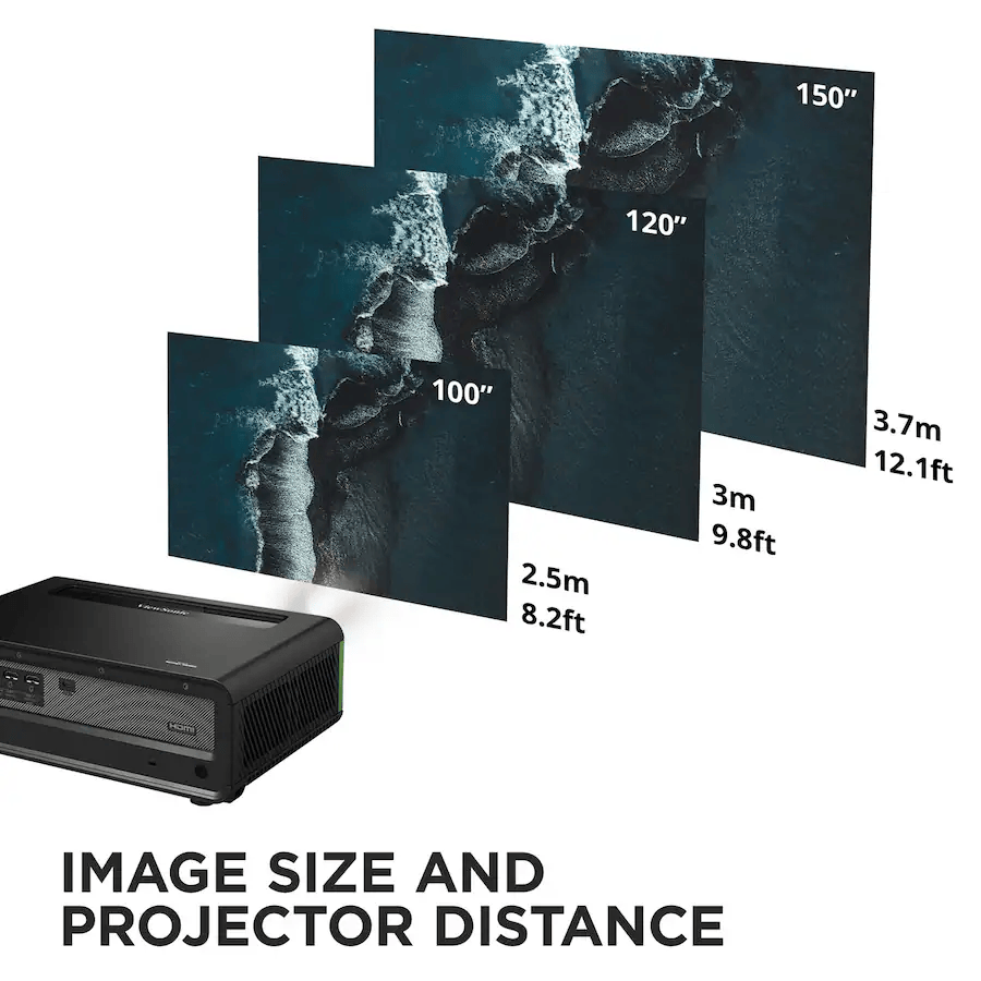 ViewSonic X1-4K Pro True 4K HDR Smart LED Projector with Built-in Google TV, Black - Certified Refurbished
