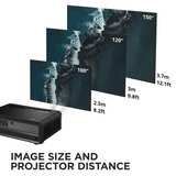 ViewSonic X1-4K Pro True 4K HDR Smart LED Projector with Built-in Google TV, Black - Certified Refurbished