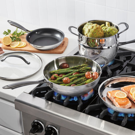 Cuisinart Radiant Pro Stainless with Brushed Titanium Finish 11-Pc Set, Silver