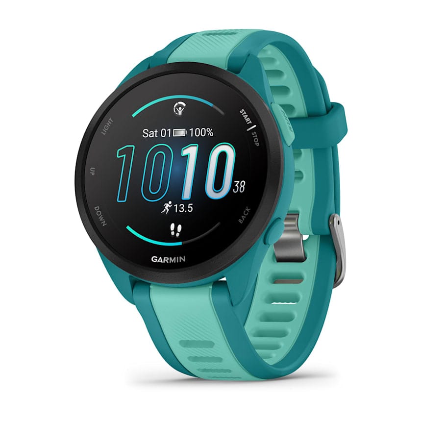 Garmin Forerunner 165 Music Running Smartwatch, GPS, WiFi, Turquoise/Aqua - Certified Refurbished