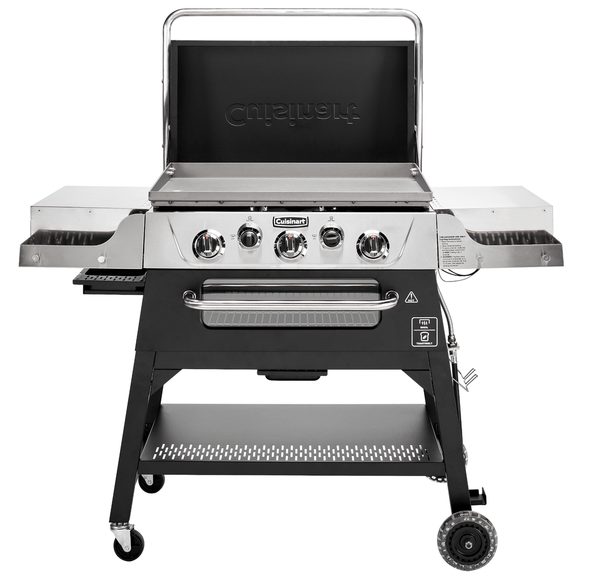 Cuisinart 28" Outdoor Gas Griddler, 2-in-1 Griddle & Broiler, Black Stainless