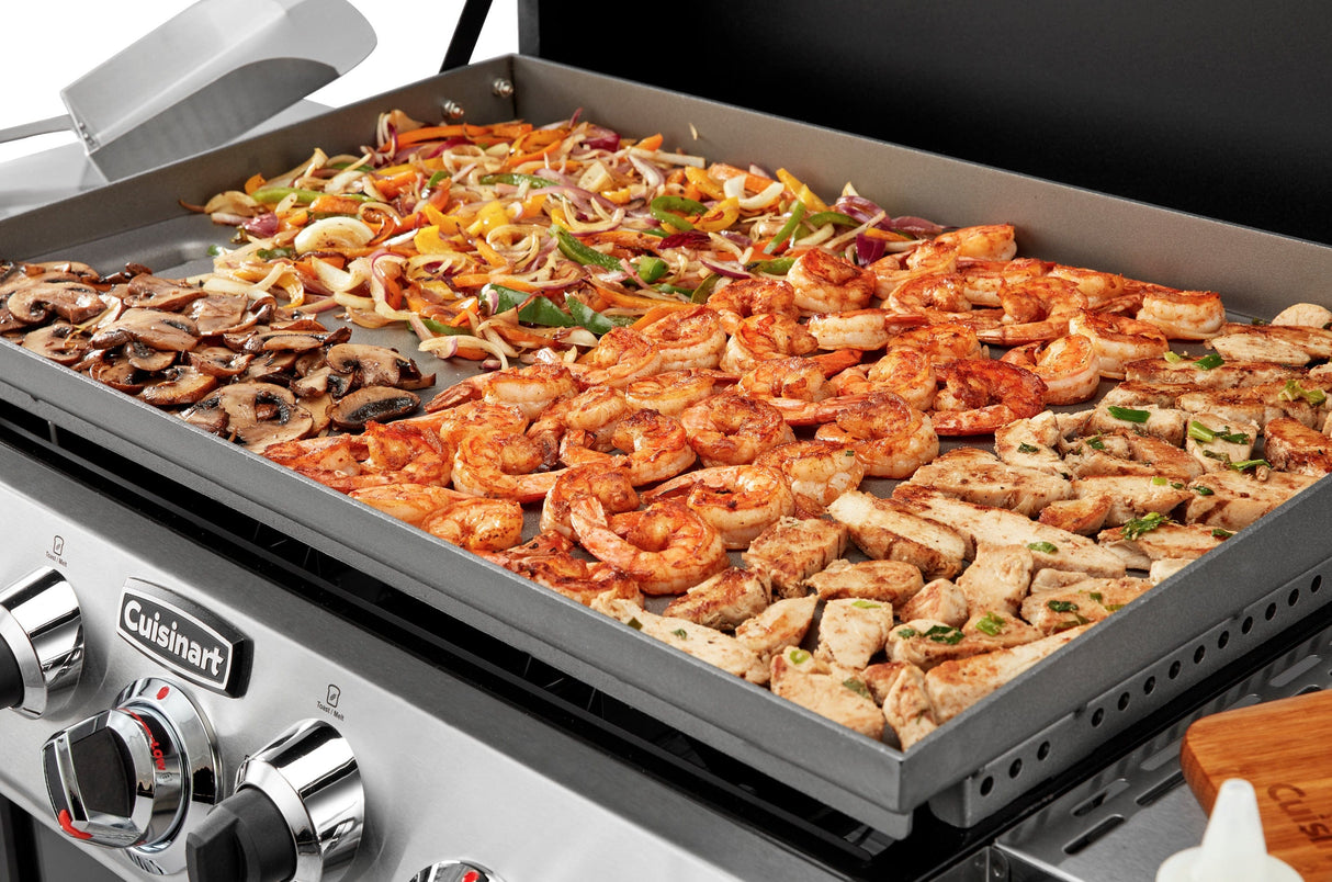 Cuisinart 28" Outdoor Gas Griddler, 2-in-1 Griddle & Broiler, Black Stainless