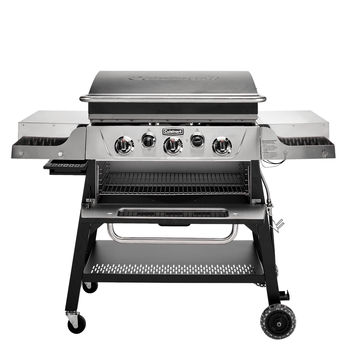 Cuisinart 28" Outdoor Gas Griddler, 2-in-1 Griddle & Broiler, Black Stainless