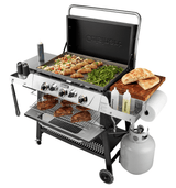 Cuisinart 28" Outdoor Gas Griddler, 2-in-1 Griddle & Broiler, Black Stainless