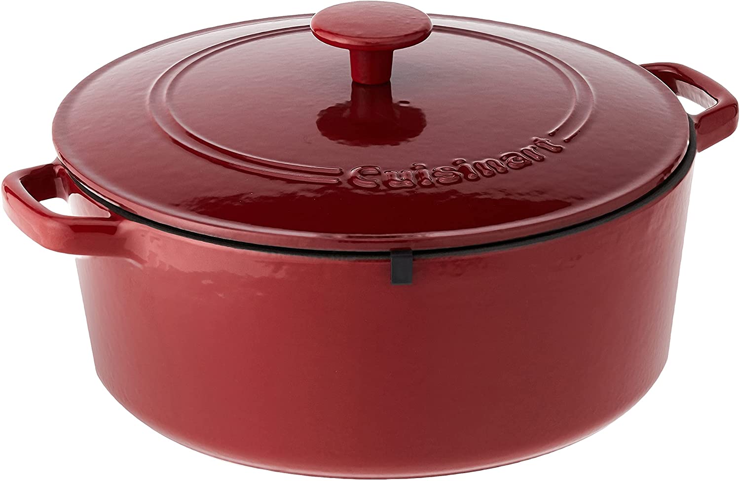 Cuisinart CI670-30RDM Chef's Classic Enameled Cast Iron 7-Quart Round Covered Casserole, Cardinal Red