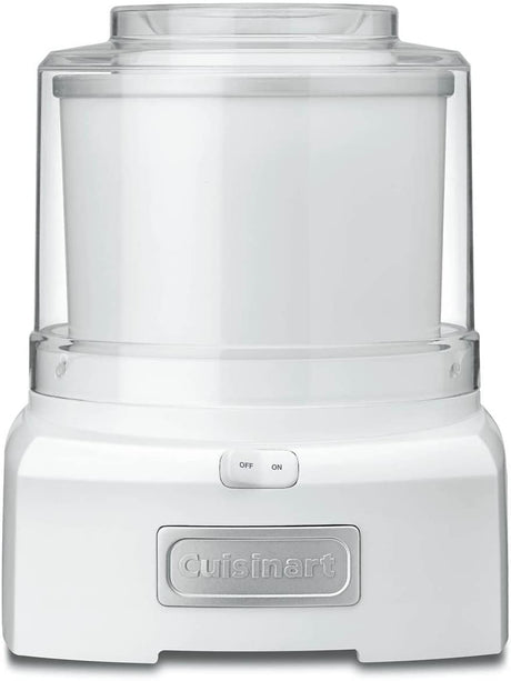 Cuisinart 1.5 Quart Frozen Yogurt, Ice Cream and Sorbet Maker, White - Certified Refurbished