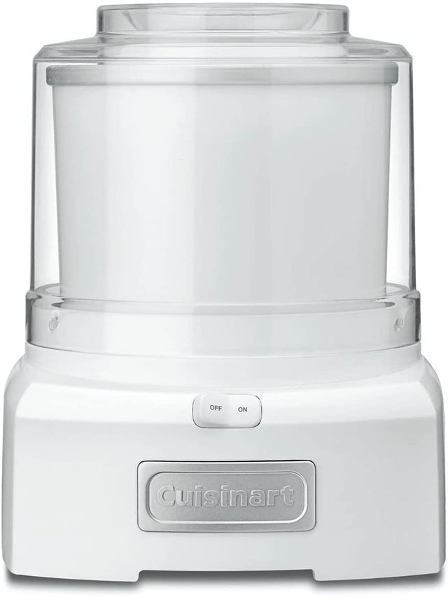 Cuisinart 1.5 Quart Frozen Yogurt, Ice Cream and Sorbet Maker, White - Certified Refurbished