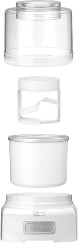 Cuisinart 1.5 Quart Frozen Yogurt, Ice Cream and Sorbet Maker, White - Certified Refurbished