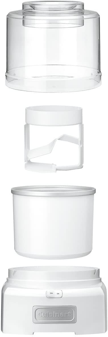 Cuisinart 1.5 Quart Frozen Yogurt, Ice Cream and Sorbet Maker, White - Certified Refurbished