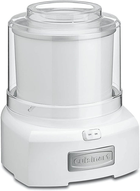 Cuisinart 1.5 Quart Frozen Yogurt, Ice Cream and Sorbet Maker, White - Certified Refurbished