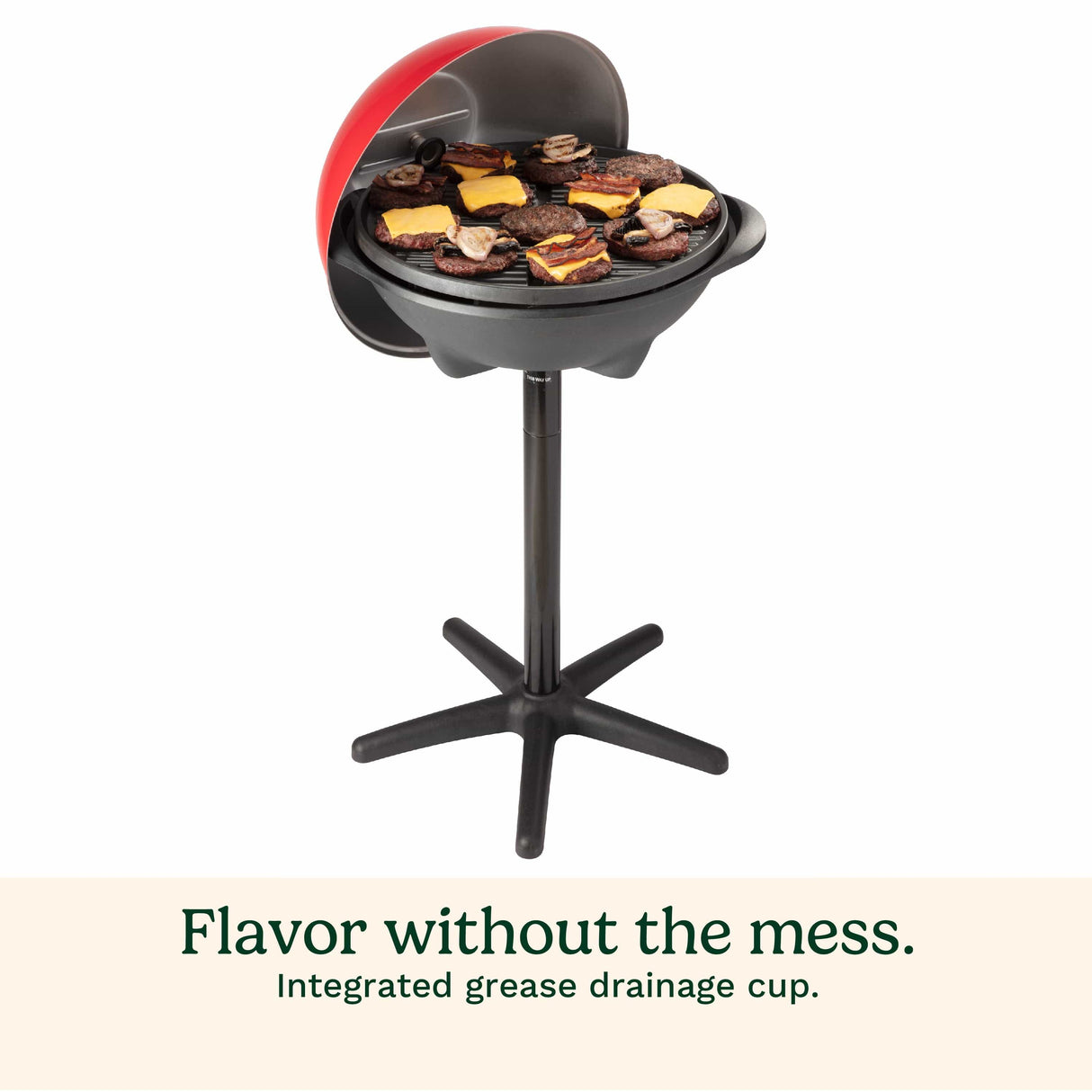 Cuisinart Portable 2-in-1 Indoor/Outdoor Electric Grill, Red
