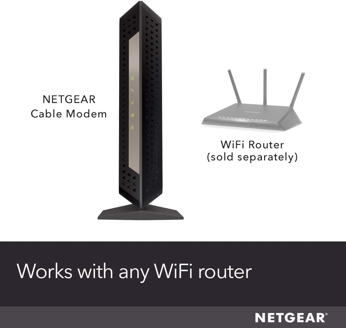 Netgear CM1000 DOCSIS 3.1 Compatible w/ All Cable Providers, Ultra-High Speed Cable Modem - Refurbished