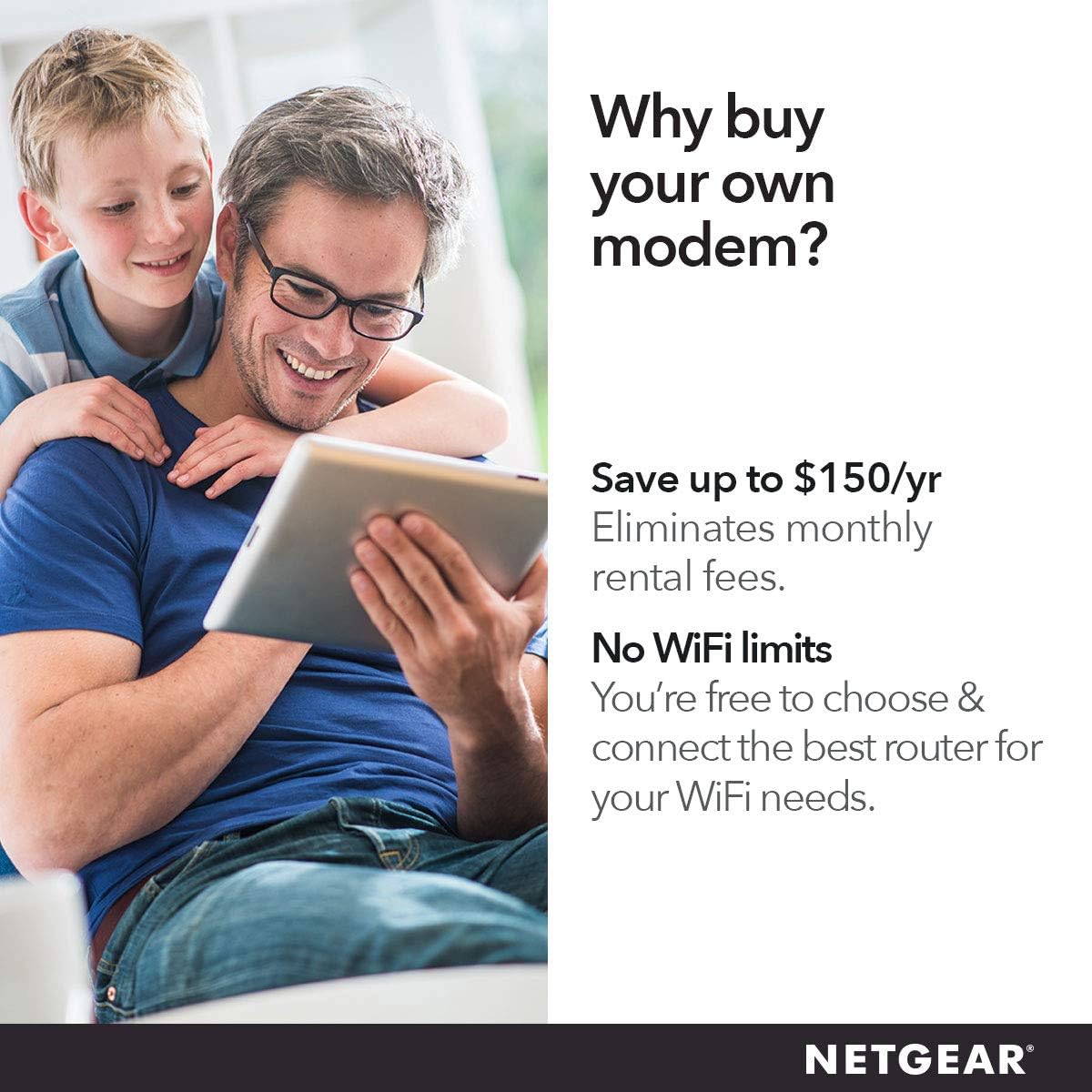 Netgear CM1000 DOCSIS 3.1 Compatible w/ All Cable Providers, Ultra-High Speed Cable Modem - Refurbished