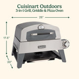 Cuisinart 3-in-1 Grill, Griddle, and Pizza Oven, Gray