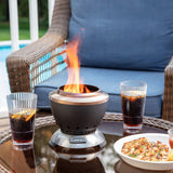 Cuisinart 7.5” Cleanburn Smokeless Table Top Fire Pit, Silver & Black