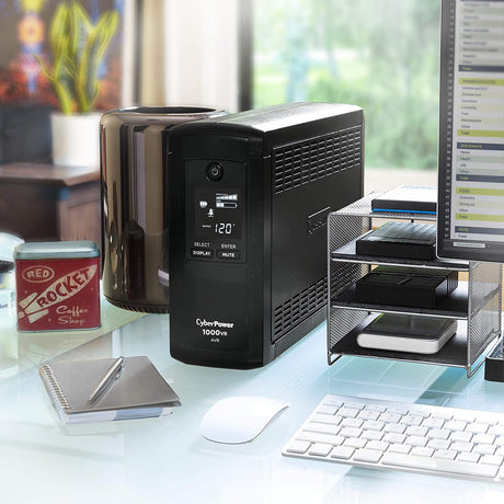 CyberPower 1000VA/600W Intelligent LCD UPS System with AVR and LCD - New Battery Certified Refurbished
