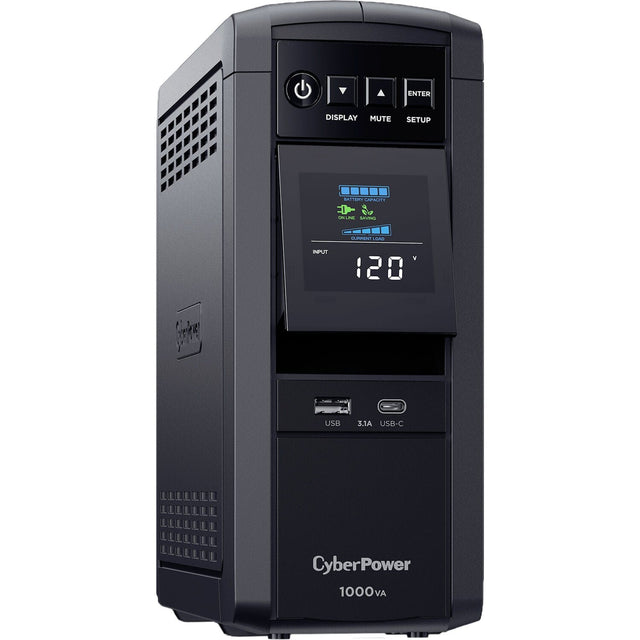 CyberPower PFC 1000VA / 600W Pure Sine Wave UPS System - New Battery Certified Refurbished