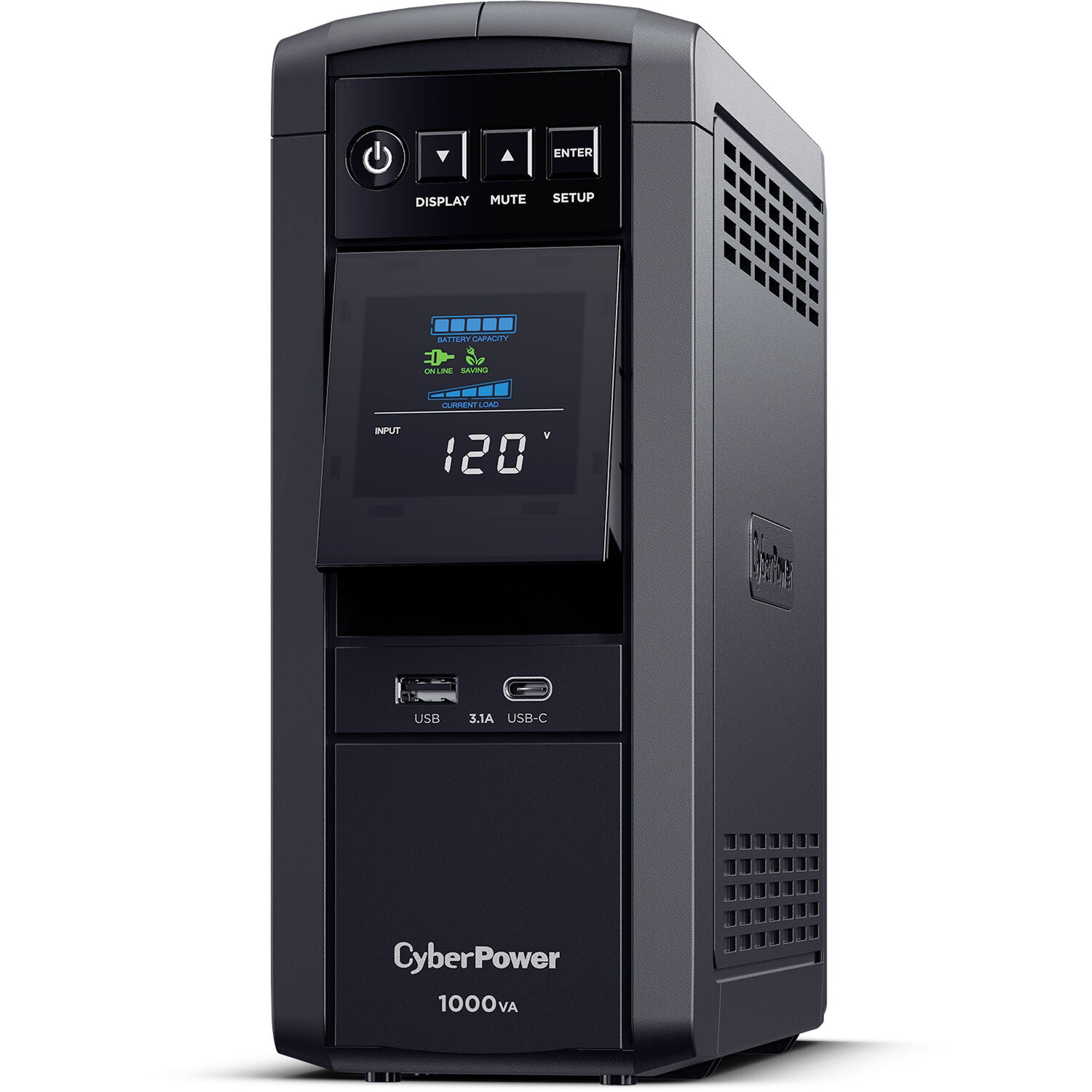 CyberPower CP1000PFCLCD-R PFC 1000VA / 600W Pure Sine Wave UPS System - New Battery Certified Refurbished