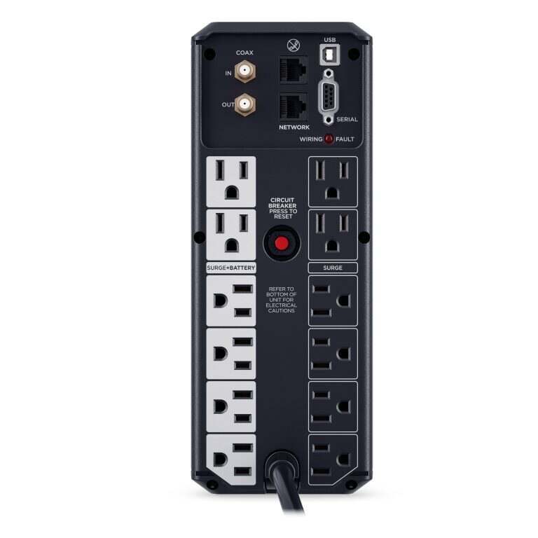CyberPower Intelligent LCD UPS System, 1350 VA / 815 W, 12 Outlets, Black - Certified Refurbished