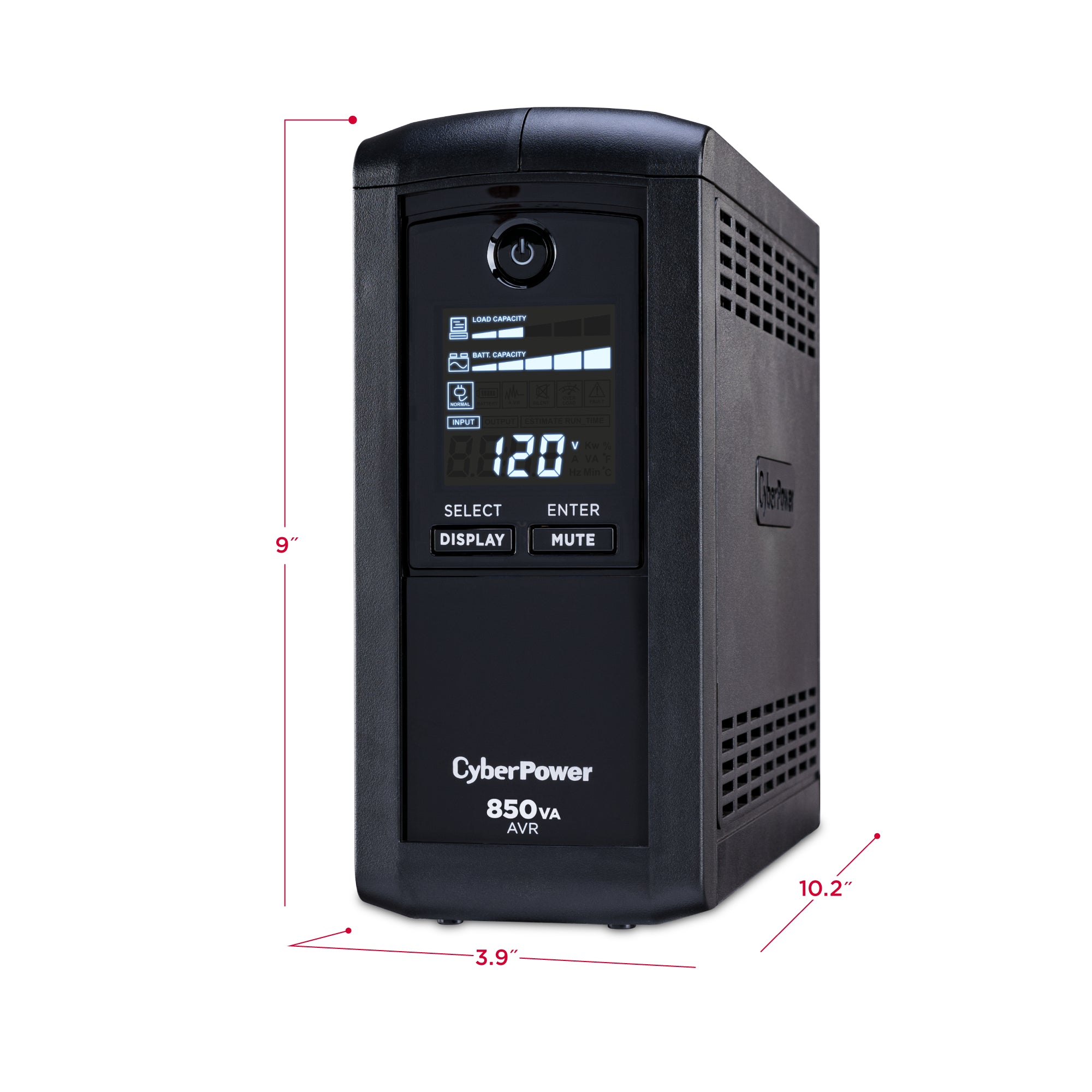 CyberPower CP850AVRLCD-R 850 VA 510 Watts 9 Outlets UPS - Certified Refurbished