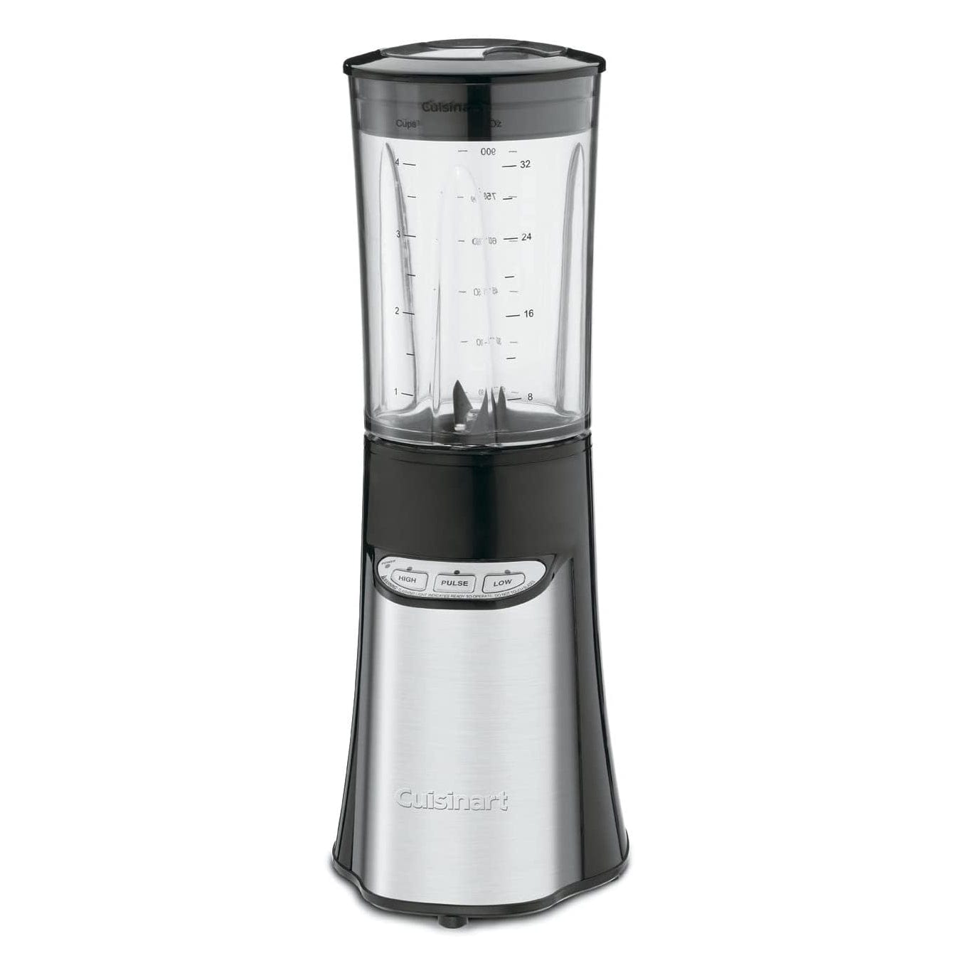 Cuisinart Compact Portable Blending/Chopping BPA-Free Blender + 4 Travel Cups, 350 Watt, 32 oz. Black - Certified Refurbished