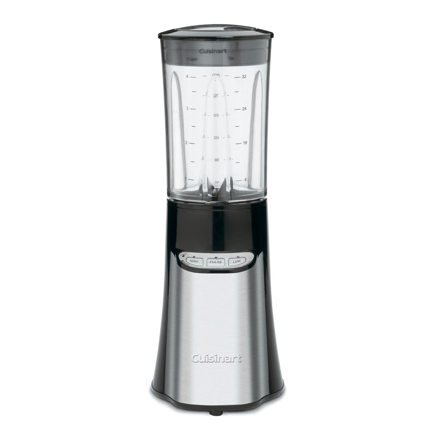 Cuisinart Compact Portable Blending/Chopping BPA-Free Blender + 4 Travel Cups, 350 Watt, 32 oz. Black - Certified Refurbished