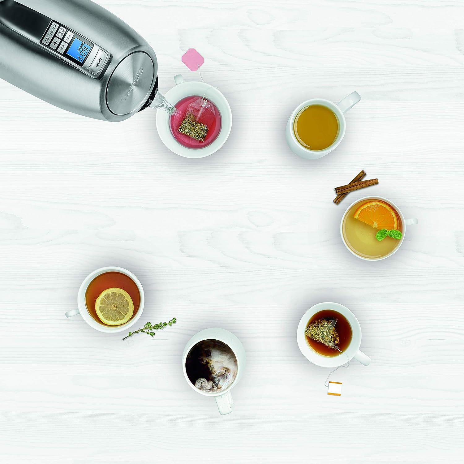 Cuisinart 1.7L Digital PerfecTemp Cordless Electric Kettle Silver - Certified Refurbished