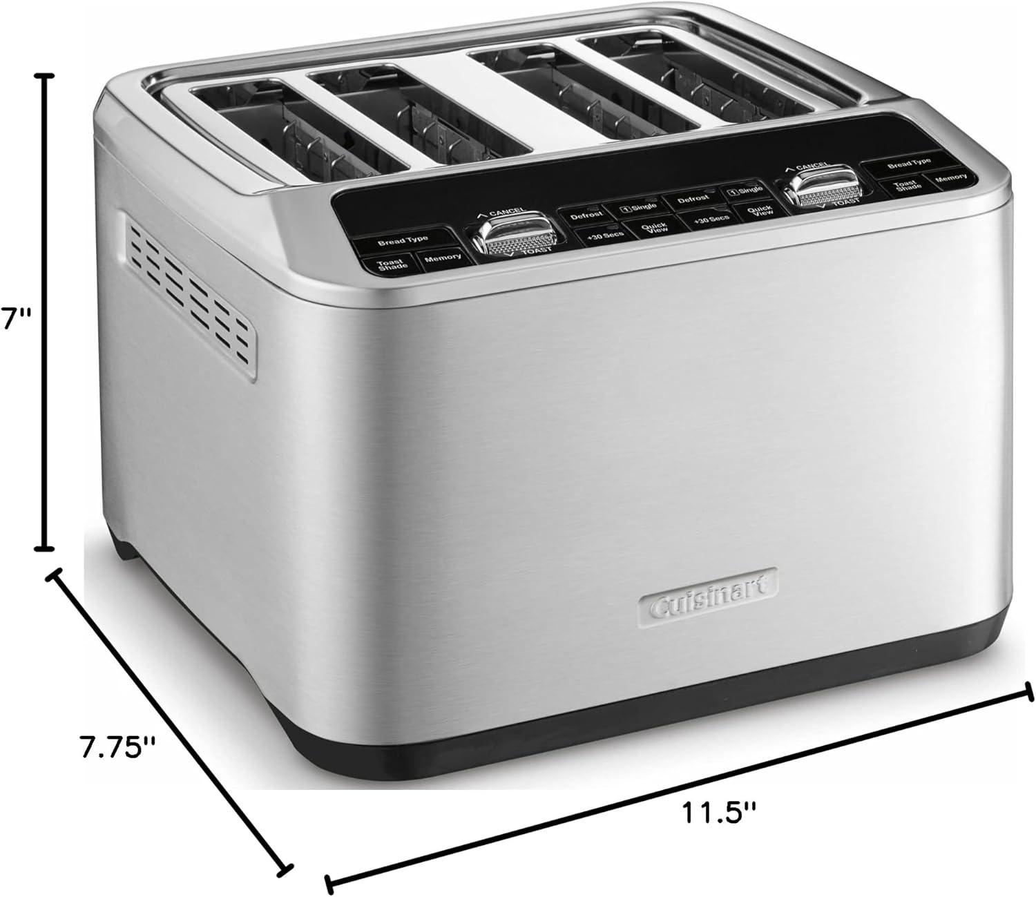 Cuisinart 4-Slice Motorized Toaster, Black - Certified Refurbished