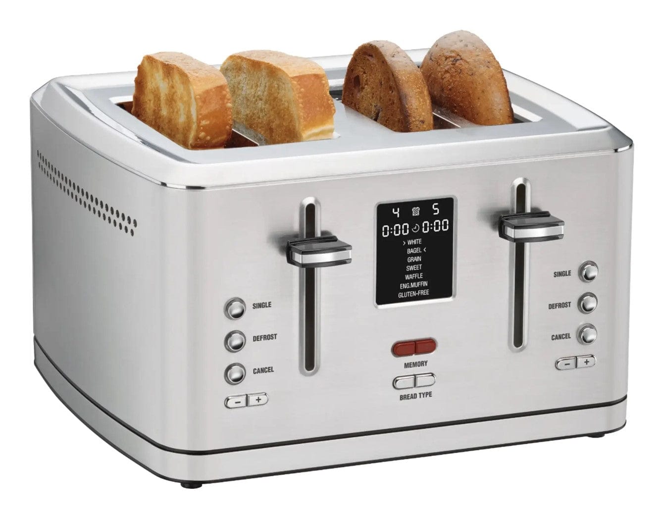 Cuisinart Slice Digital MemorySet Toaster, Stainless Steel - Certified Refurbished